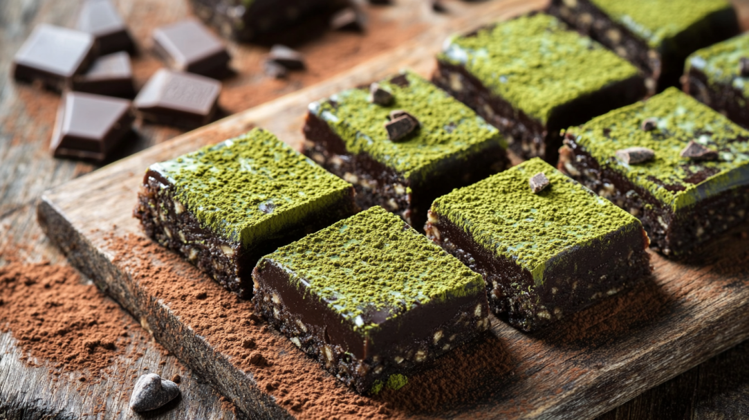 Vegan Chocolate Matcha Energy Bars